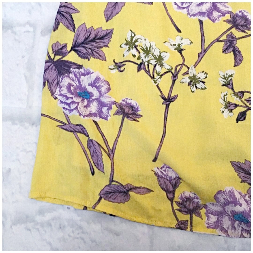 🎀HP🎀HUMMINGBIRD Flirty Yellow Floral Short Dress - Picture 7 of 8